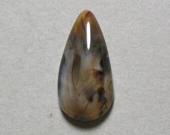MONTANA AGATE freeform drop cabochon 13X25mm pear designer cab