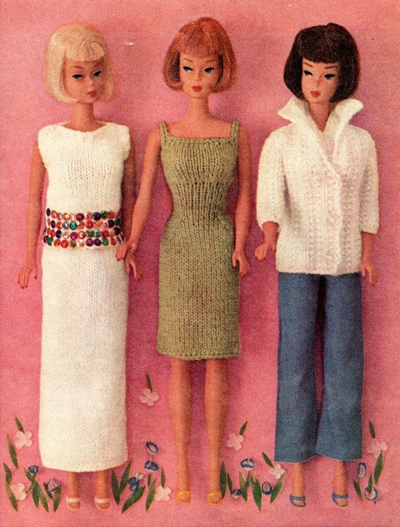 Barbie doll knitting pattern barbie clothes dolls clothes