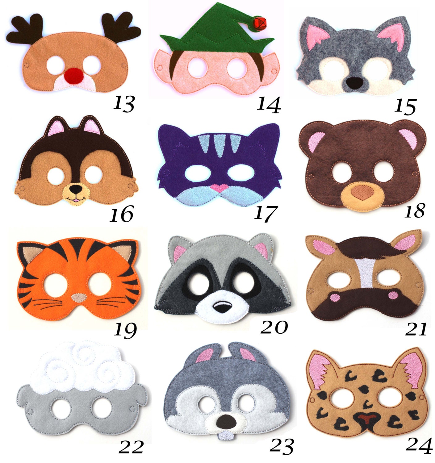 Pick Any Kids Mask Kids Mask Felt Mask Kids Face Mask