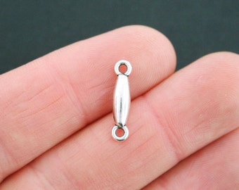 10 Connector Charms Antique Silver Tone 2 Sided - SC5138