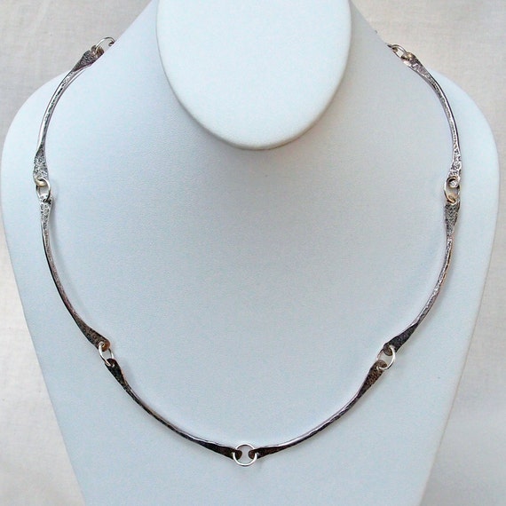 Items similar to Sterling Silver Necklace Bar Link Chain 'B' 18 to 23 ...