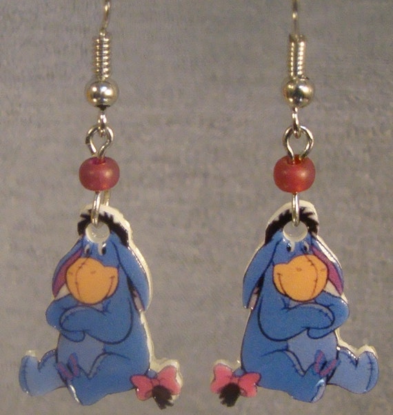 Eeyore Dangle Earrings Winnie the Pooh Jewelry Cartoon