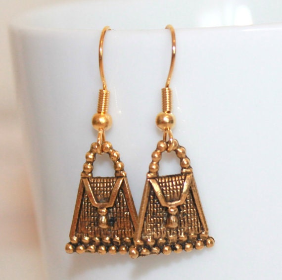 Purse Charm Dangle Earrings Lightweight & Comfortable Optional