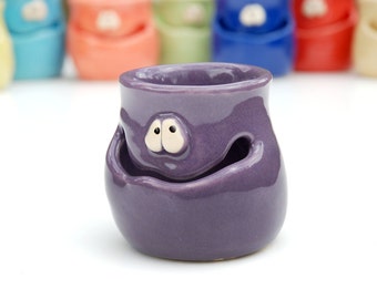 THE GRINNIN' IDGIT - purple - a Very Silly Egg Separator for the Cook Who Has Everything