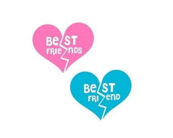 Best Friend Svg, Best Friends Svg, Valentines Day Svg, Heart Svg, Bff Svg, Best Friends Heart Svg, Cricut Cut Files, Silhouette Cut Files