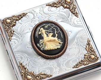 Gothic Victorian Cigarette Case Women Cigarette Case Silver Cigarette Case Metal Cigarette Case Vintage Style Case Gothic Case Gift for Her