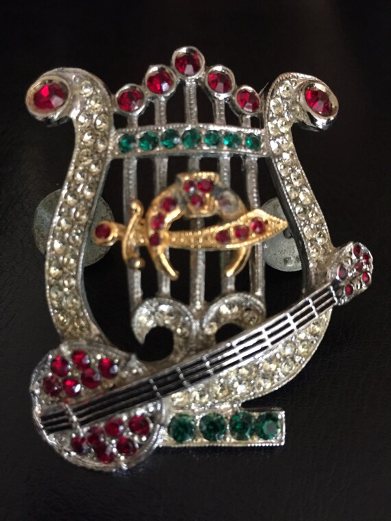 Items similar to SALE Vintage ,Shriner's ,Fez Tassel Pin ,Jeweled ,String band, Masonic