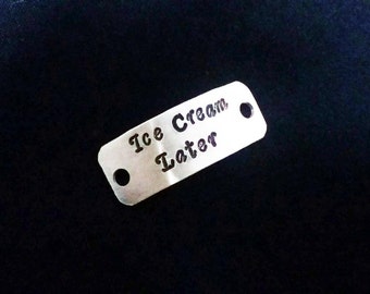 Running shoe charm, inspirational running charm, shoe tag, running gift, gift for runners, runner jewelry, running jewelry, ice cream later