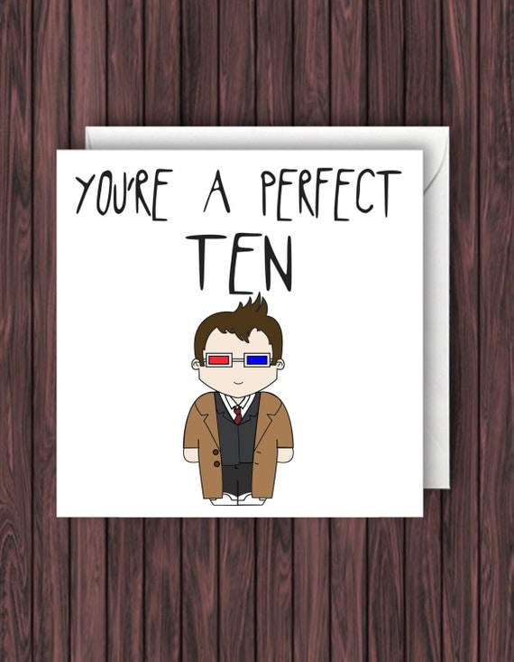 Perfect 10. Doctor Who Valentine's Day Card