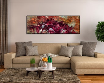 60 x 20 Abstract canvas wall art giclee by theAmazingArtStore