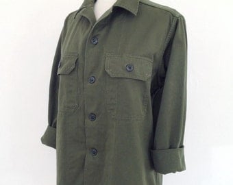 Items similar to YVES SAINT LAURENT army green military blazer jacket ...