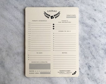Daily Planner Notepad | To Do List, Letter Size