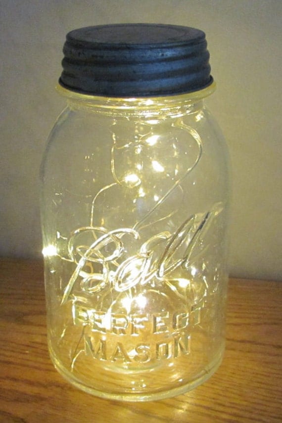 Mason Jar Battery Operated String Lights by GramsHomeCreations