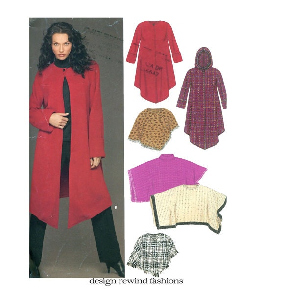 WOMENS HOODED COAT Pattern Jacket Pattern New Look 6432 Easy