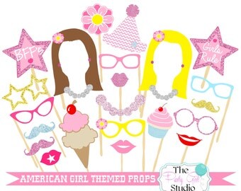 Barbie Photo Booth Props Printable