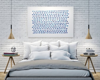 Large Abstract Art Print, Navy Blue Painting, Abstract Art, Abstract Watercolor, Horizontal Wall Art, Abstract Blue Painting, Large Print