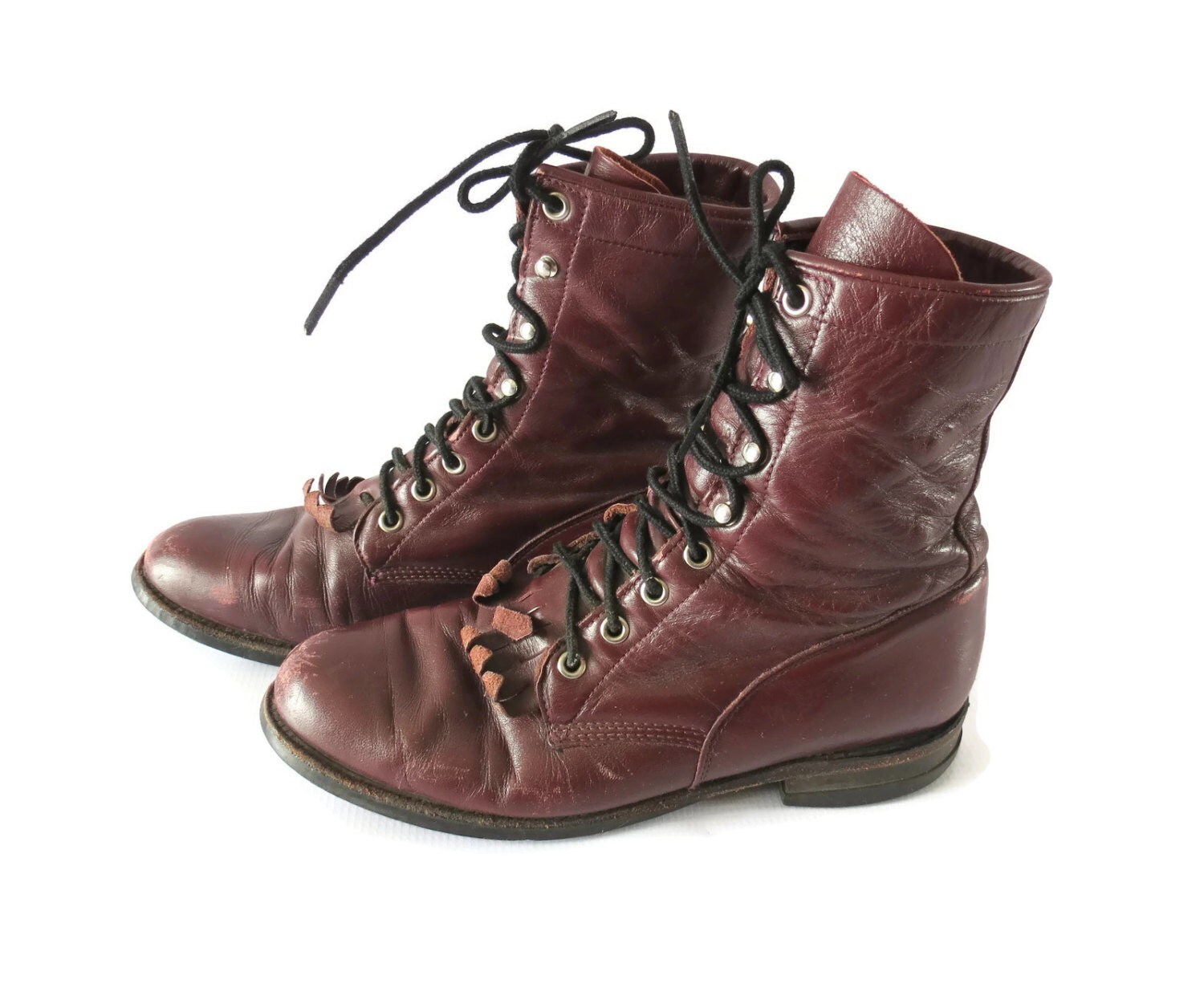 laced roper boots