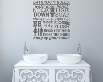 Bathroom Wall Decals bathroom wall decal | etsy Bathroom Wall Decals bathroom wall decal | etsy