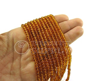 Jade Beads, 4mm Round Translucent Umber Jade Bead Strands, One 1 Full Strand Semiprecious Gemstone Beads, Loose Beads