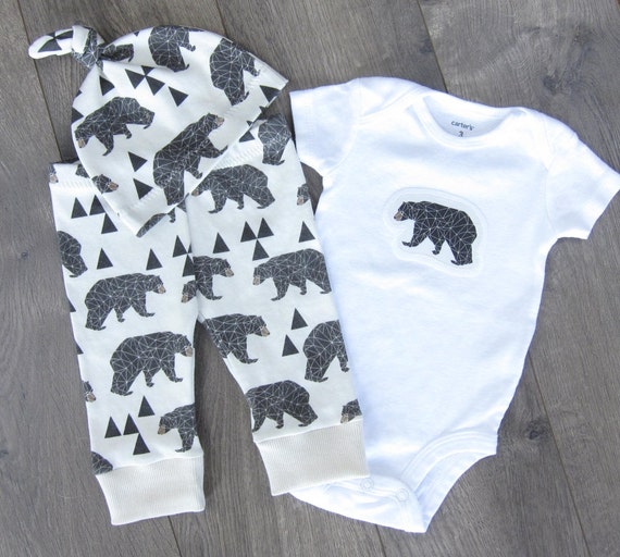 Newborn Outfits // Baby Clothes Bear Baby Outfit for by GingerLous