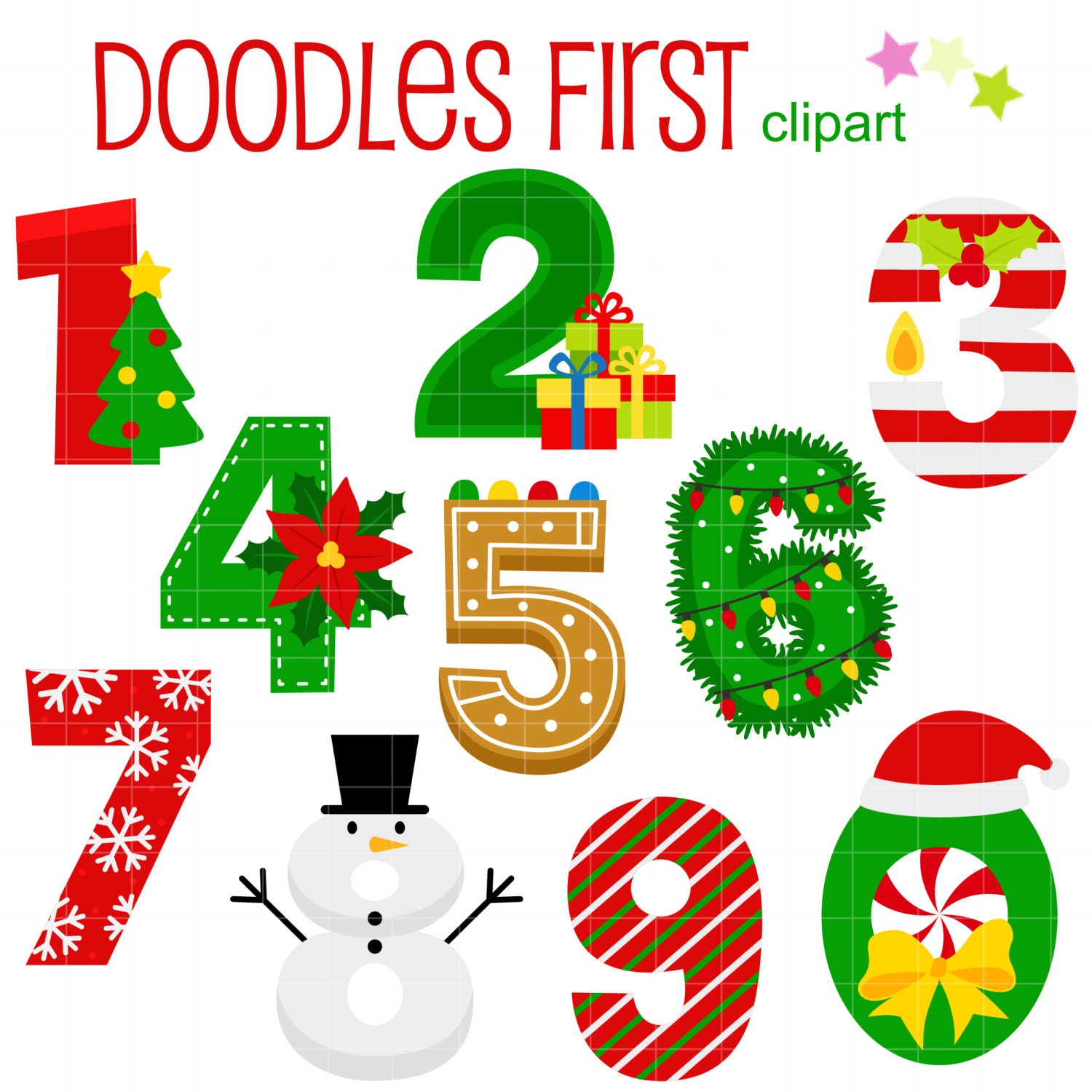 clipart christmas numbers - photo #9