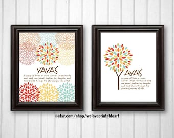 YAYAs Gift Idea, Best Friend, Wall Art, Unique Friendship Gift, Friend Birthday Gift, Friendship Poster, Friends Poster, Christmas Gift