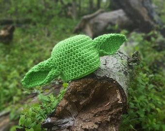 Yoda Hat, Newborn Yoda Photo Prop, Newborn Star wars hat, star wars photo prop, goblin hat, elf hat yoda costume, goblin costume