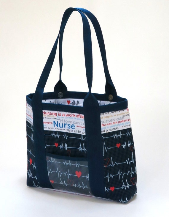 Nurse Gift Fabric handbag tote or by TwistedThreadsQuilts on Etsy