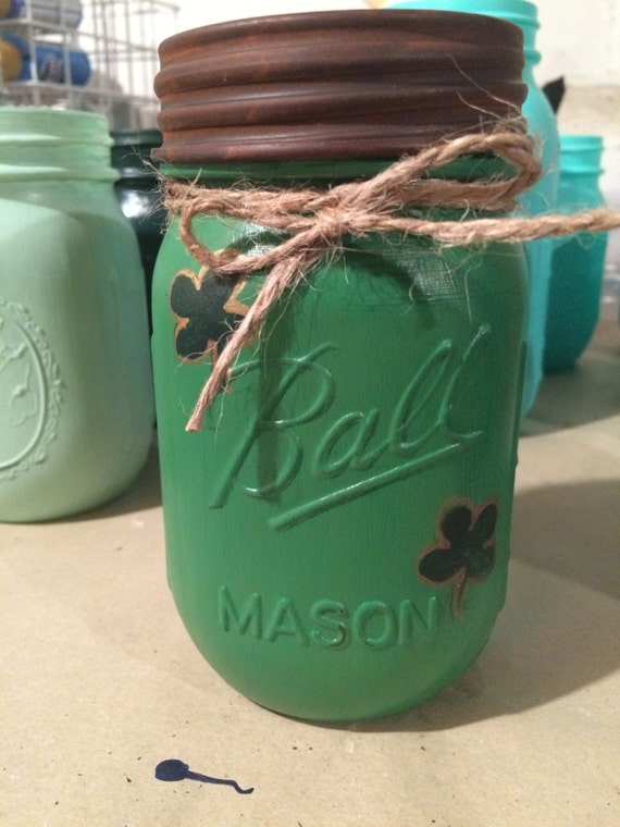 Lucky Charm Painted Mason Jar