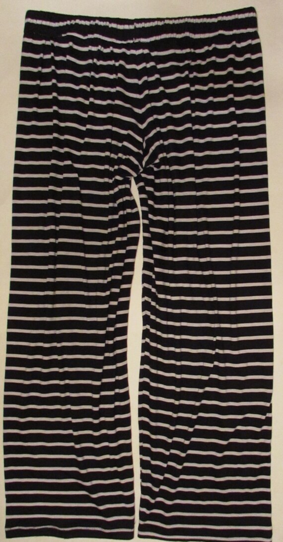 Knit pajama bottoms / his and hers / family pajamas / father and son / father and daughter /mom and son/navy and white / black and white