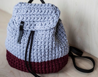 Items similar to Brown Crochet Backpack on Etsy