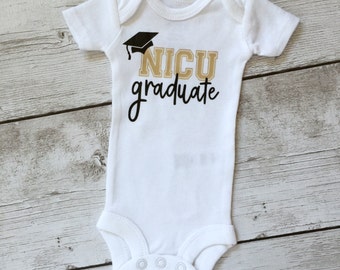 NICU grad, NICU graduate bodysuit, preemie clothes, new baby, baby gift, preemie gift