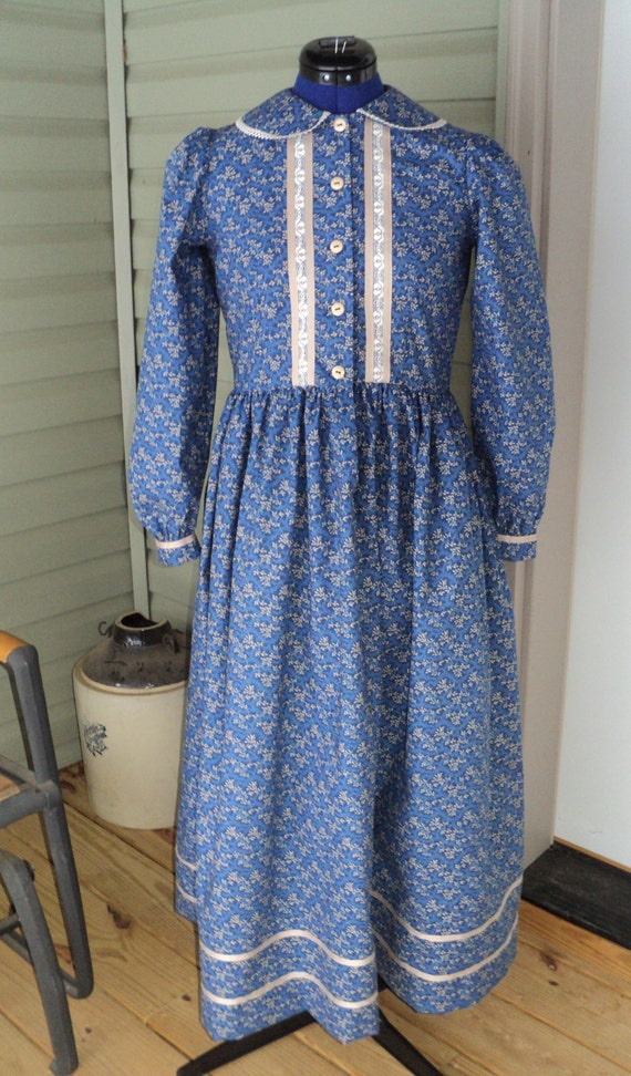 girl's pioneer prairie calico old fashioned by HeritageDressmakers