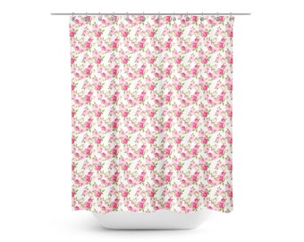 Shabby Chic Roses Shower Curtain - Floral Kids Shower Curtain - Shabby Chic Shower Curtain - Adult Shower Curtain