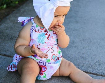 Baby Head Wrap, Baby Headwrap, White Baby Headband, Baby Turban, Toddler HeadWrap, Girls Bow Headwrap Turban, Baby Bow Head wrap, 2244
