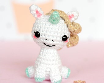 Amigurumi unicorn plush, Unicorn crochet, Unicorn amigurumi, Stuffed unicorn toy, Kawaii unicorn stuffed animal, Mini unicorn figurine