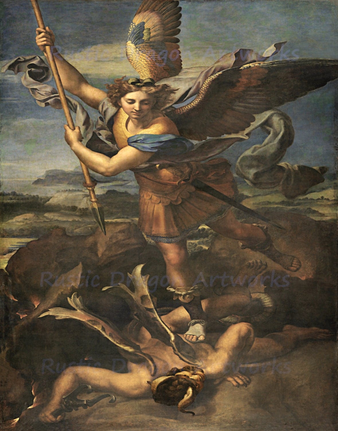 Raphael Archangel Michael Vanquishing Satan C1518