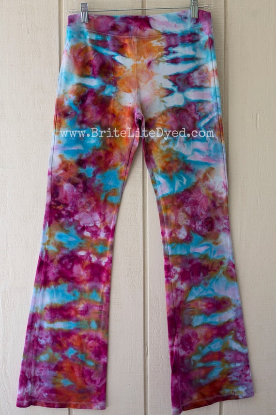 Tie Dye Yoga Pants Women's MEDIUM-Tiedye Clothing-Tiedye