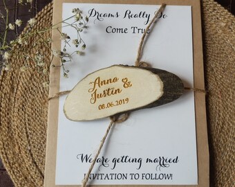 wood slice save-the-date magnets wedding save the date magnet wooden magnet rustic save the date magnet unique wedding magnet engraved fall