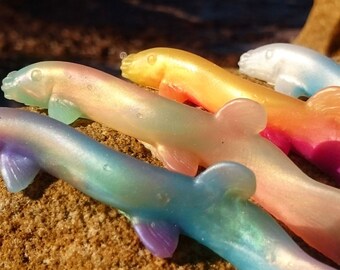 Little Loachs squishy silicone stim toy soft stress reliever squeeze ball fidgit toy eel tropical fish aquatic critter