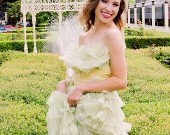 Tinkerbell Dapper Day 1950s Ruffle Party Prom Tulle Cupcake 1950 Green Party Dress