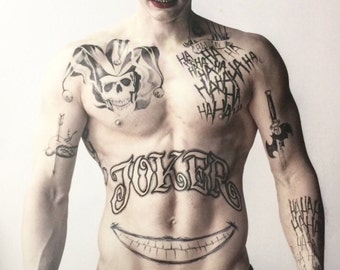 Joker Temporary Tattoos Suicide Squad Costume Cosplay