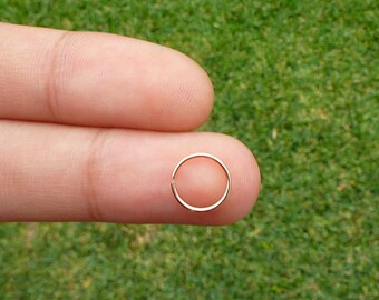22g Rose Gold Nose Ring - 14K Rose Gold Nose Hoop - Cartilge Hoop - Gold Cartilage Ring - Tragus Ring