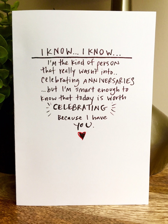 Unique 55 One Month Anniversary Card