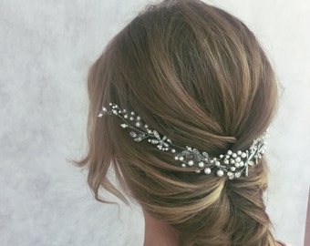 Bridal hair piece Bridal headpiece Wedding headpiece Bridal hair vine Bridal hair accessories Pearl hair piece Wedding hair piece