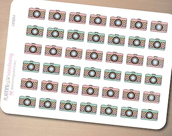 Camera Planner Stickers Perfect for Erin Condren, Kikki K, Filofax and all other Planners