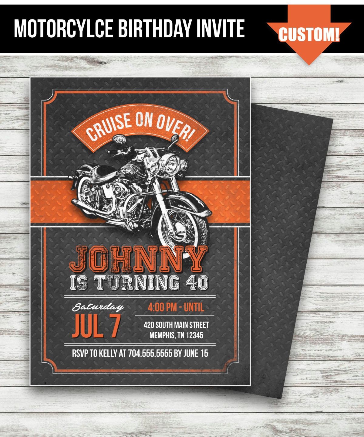 Motorcycle Party Invitations 3