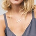 Bar Necklace, Delicate Bar Necklace Gold, Custom Name Necklace in 14kt Gold Filled, Sterling Silver, H440