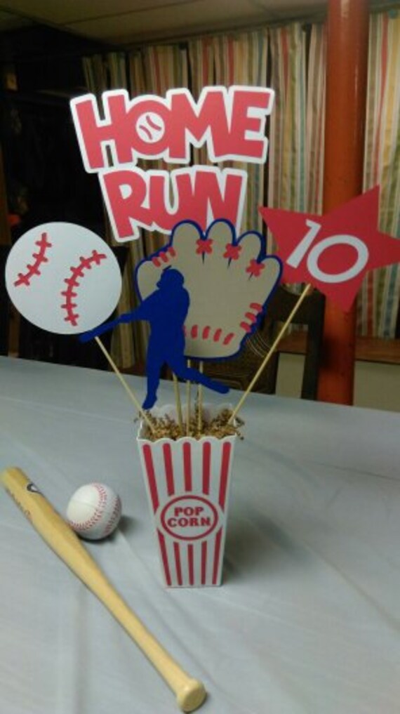 Baseball Centerpiece 1 Home Run Baseball Centerpiece Glove