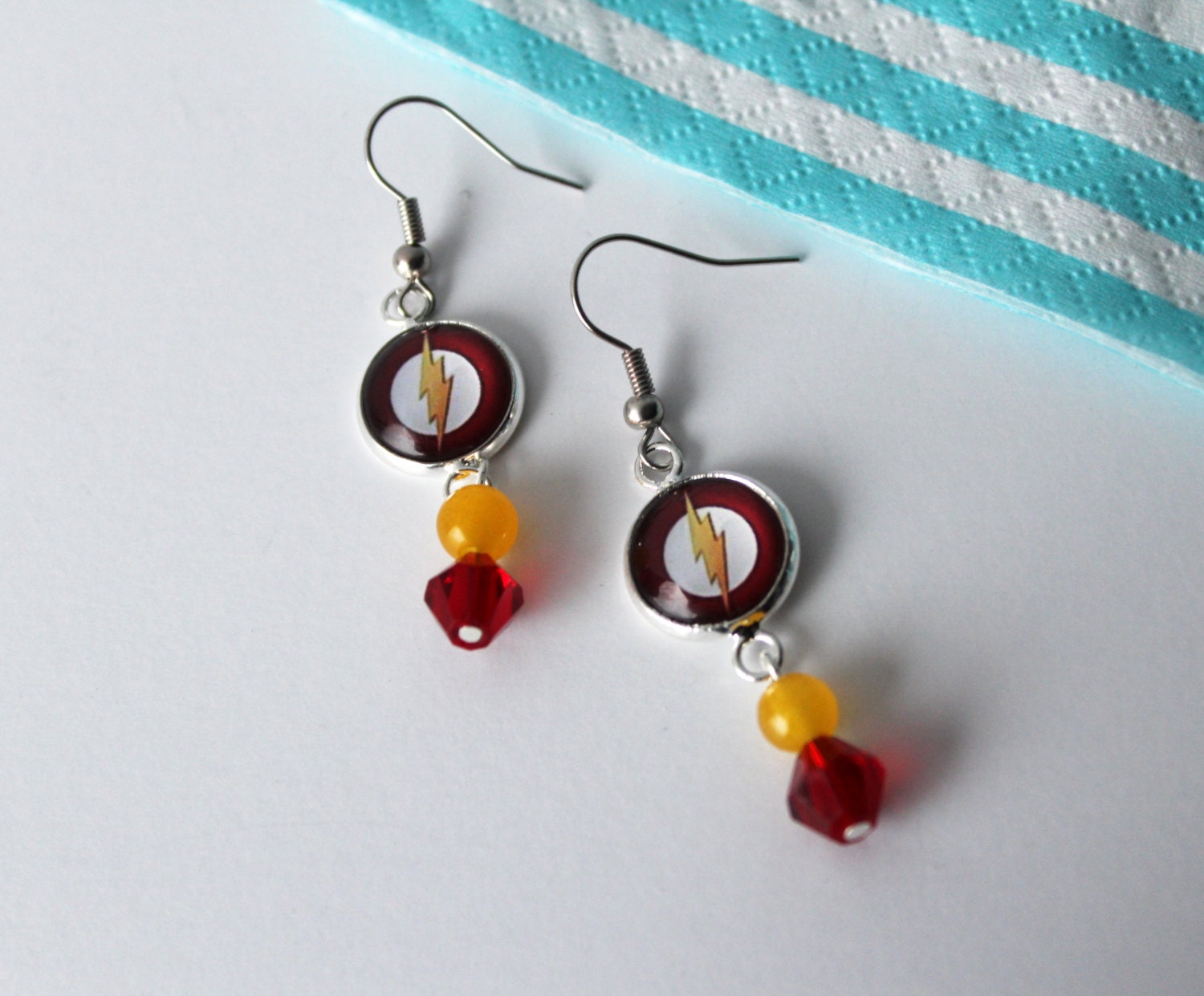 The Flash Earrings DC Comic Inspired Jewelry Barry Allen Wally